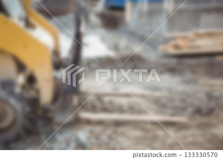 Bulldozer at construction site Bulldozer at construction site 133330570