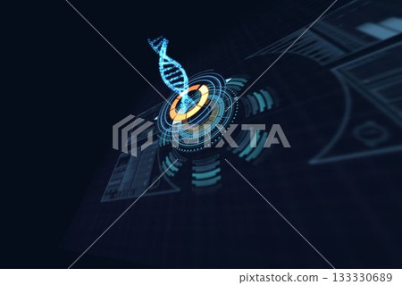 Illuminated volume knob with dna strand Illuminated volume knob with dna strand 133330689