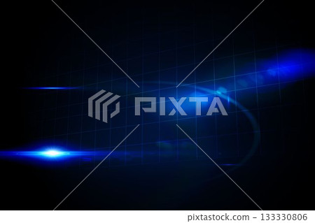 Glowing blue grid on black background 133330806