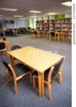 Table and chairs in library Table and chairs in library 133330846