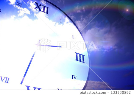 Digitally generated roman numeral clock 133330892