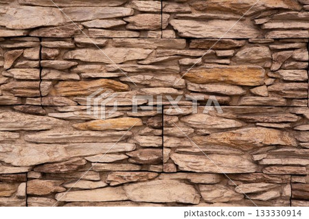 Modern stone wall, Close-up Modern stone wall, Close-up 133330914