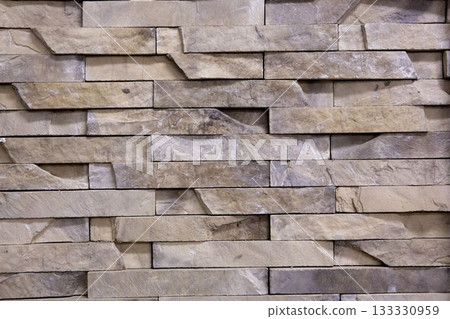 Modern stone wall, Close-up 133330959