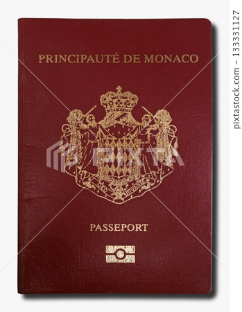 Monegasque passport isolated on a white background 133331127