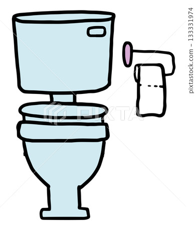 Cute hand drawn illustrations of flush toilet and tissue paper for house, interior, home, print, room design, toiletry, bathroom vanity, bathroom, lifestyle, morning routine, furniture, icon, sticker Cute hand drawn illustrations of flush toilet and tissue paper for house, interior, home, print, room design, toiletry, bathroom vanity, bathroom, lifestyle, morning routine, furniture, icon, sticker 133331974