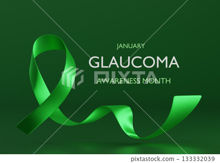 3d Vibrant Green Ribbon. World Glaucoma Awareness Month. Horizontal Web Banner, Design template for posters, banners and social networks, infographic magazines or websites. 3d render 3d Vibrant Green Ribbon. World Glaucoma Awareness Month. Horizontal Web Banner, Design template for posters, banners and social networks, infographic magazines or websites. 3d render 133332039