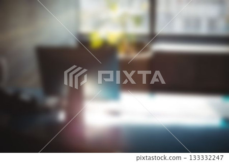 Desktop pc on table in office Desktop pc on table in office 133332247