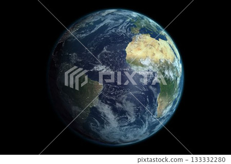 Planet earth on black background Planet earth on black background 133332280