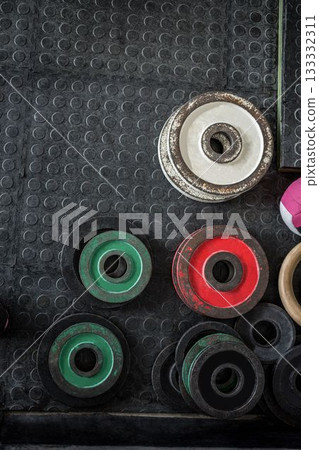 Weights on the studio floor 133332311