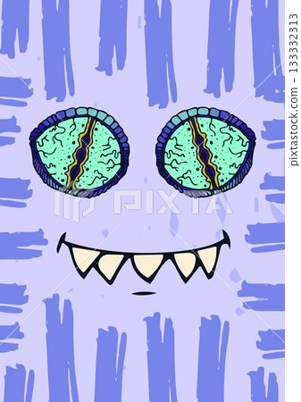 Computer graphic image of monster eye 133332313