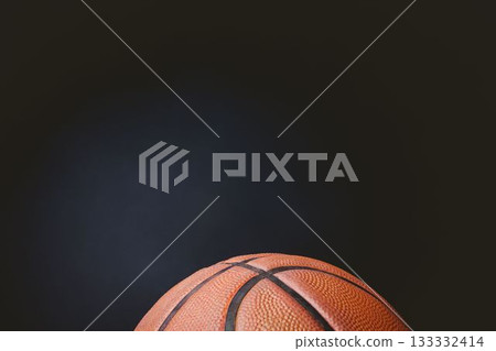 Cropped image of ball over black background 133332414