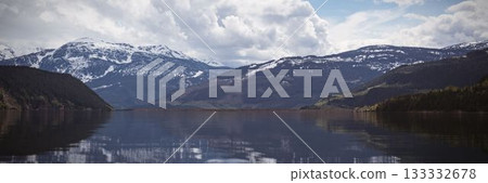 Snowcapped mountains and a lake Snowcapped mountains and a lake 133332678