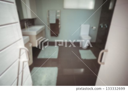 Interior of domestic bathroom at home Interior of domestic bathroom at home 133332699