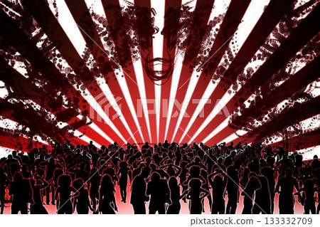 Digitally generated nightclub with people dancing 133332709