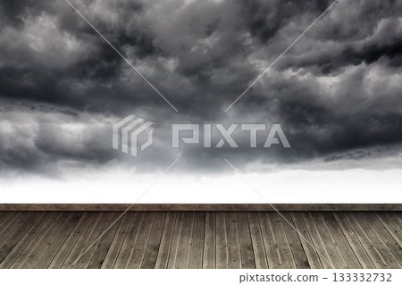Cloudy sky painted on wall Cloudy sky painted on wall 133332732