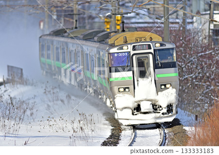 Chitose Line Kitahiroshima-Shimamatsu JR Hokkaido 733 series B-3103 formation (Sapporo) Airport Chitose Line Kitahiroshima-Shimamatsu JR Hokkaido 733 series B-3103 formation (Sapporo) Airport 133333183