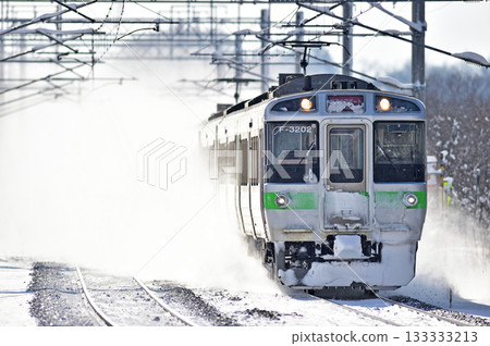 Chitose Line Shimamatsu-Kitahiroshima JR Hokkaido 721 series F-3202 train (Sapporo) Airport Chitose Line Shimamatsu-Kitahiroshima JR Hokkaido 721 series F-3202 train (Sapporo) Airport 133333213