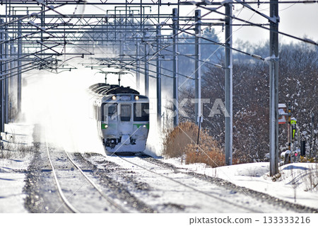 Chitose Line Shimamatsu-Kitahiroshima JR Hokkaido 721 series F-5203 train (Sapporo) Airport Chitose Line Shimamatsu-Kitahiroshima JR Hokkaido 721 series F-5203 train (Sapporo) Airport 133333216