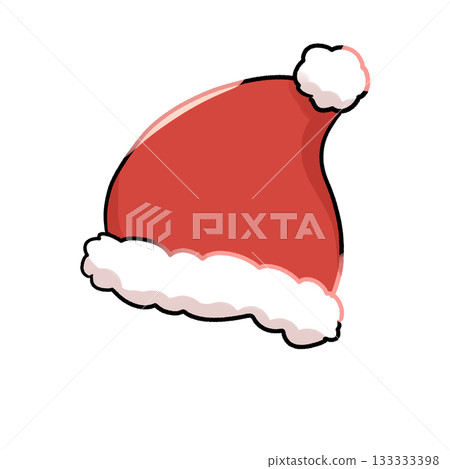 Hand-drawn Christmas hat Hand-drawn Christmas hat 133333398