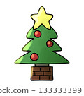 Hand-drawn Christmas tree 133333399