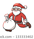 Handwritten Christmas Santa Claus 133333402