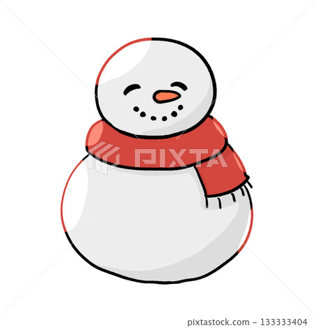 Hand-drawn Christmas snowman Hand-drawn Christmas snowman 133333404