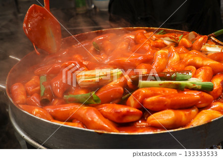 Tteokbokki, a spicy Korean snack Tteokbokki, a spicy Korean snack 133333533