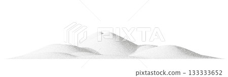 Dotted mountain shape with grainy shading and smooth gradation. Halftone texture creates a minimal retro landscape silhouette Dotted mountain shape with grainy shading and smooth gradation. Halftone texture creates a minimal retro landscape silhouette 133333652