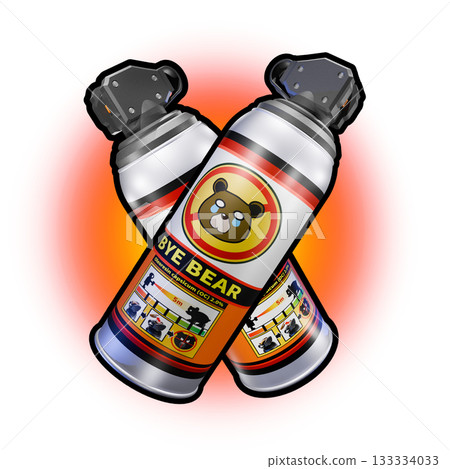 Bear repellent spray, pepper spray, set of 2 133334033