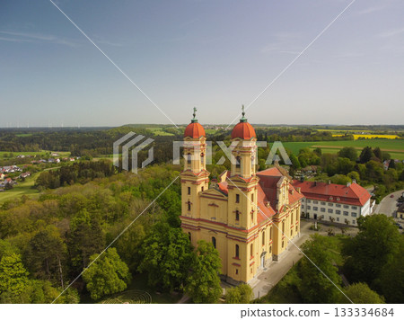 Old city of Ellwangen an der Jagst, Main church, Germany. Old city of Ellwangen an der Jagst, Main church, Germany. 133334684