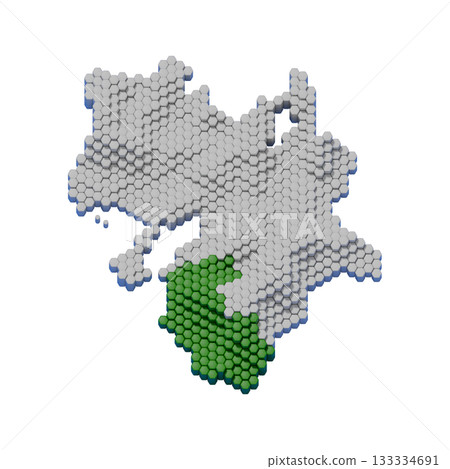 和歌山縣蜂窩狀三維地圖 133334691