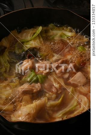 chicken cabbage pot 133334857