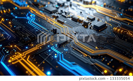 AI Image: Technology Image: Close-up of Semiconductors AI Image: Technology Image: Close-up of Semiconductors 133335054