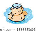 A fat man trying to lose weight by walking underwater 133335084