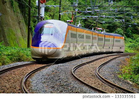 Wings flying over the mountainous Ou Main Line... Yamagata Shinkansen "Tsubasa" E8 series Wings flying over the mountainous Ou Main Line... Yamagata Shinkansen "Tsubasa" E8 series 133335561