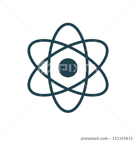 Atom symbol science energy nucleus particle physics molecular structure icon technology Atom symbol science energy nucleus particle physics molecular structure icon technology 133335615