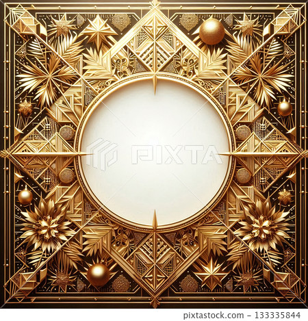 冬季聖誕節邊框材料 133335844