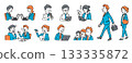 business illustration set 133335872