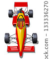 Vector race car isolated 133336270