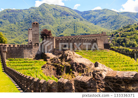 Castelgrande castle in Bellinzona, Switzerland. Unesco World Heritage Castelgrande castle in Bellinzona, Switzerland. Unesco World Heritage 133336371