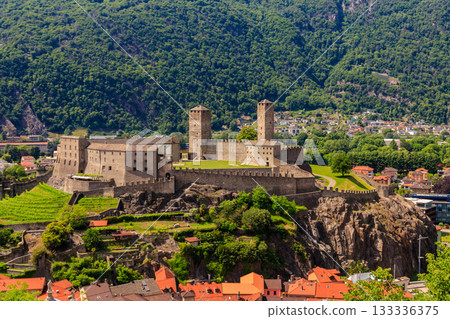 Castelgrande castle in Bellinzona, Switzerland. Unesco World Heritage Castelgrande castle in Bellinzona, Switzerland. Unesco World Heritage 133336375