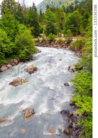 View of the Kander river in Switzerland View of the Kander river in Switzerland 133336396