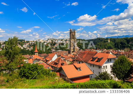 View of the old town of Fribourg, Switzerland 133336406