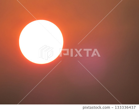 Hot sun causing global warming, heat wave and climate change 133336437