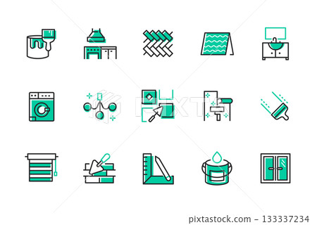 Home repair and maintenance - line design style icons 133337234