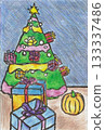 Christmas tree with Christmas decorations 133337486