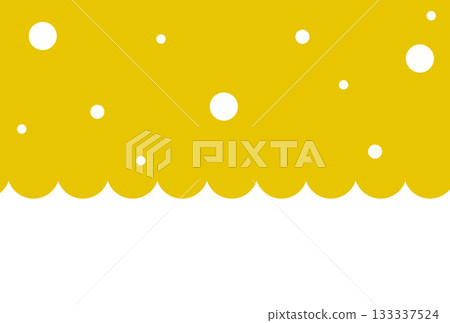 Muted yellow scallop and polka dot background 133337524