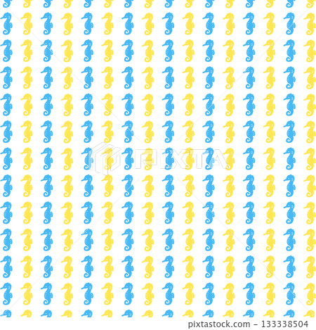 藍黃相間的海馬背景素材 133338504