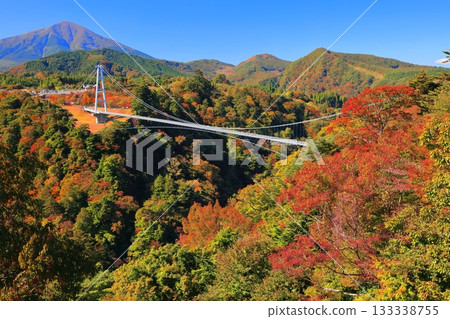 【大分縣】九重夢大吊橋與晴天的紅葉 【大分縣】九重夢大吊橋與晴天的紅葉 133338755