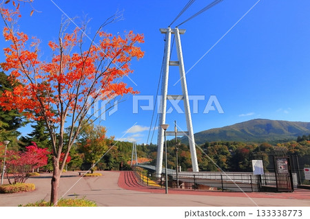 【大分縣】九重夢大吊橋與晴天的紅葉 【大分縣】九重夢大吊橋與晴天的紅葉 133338773